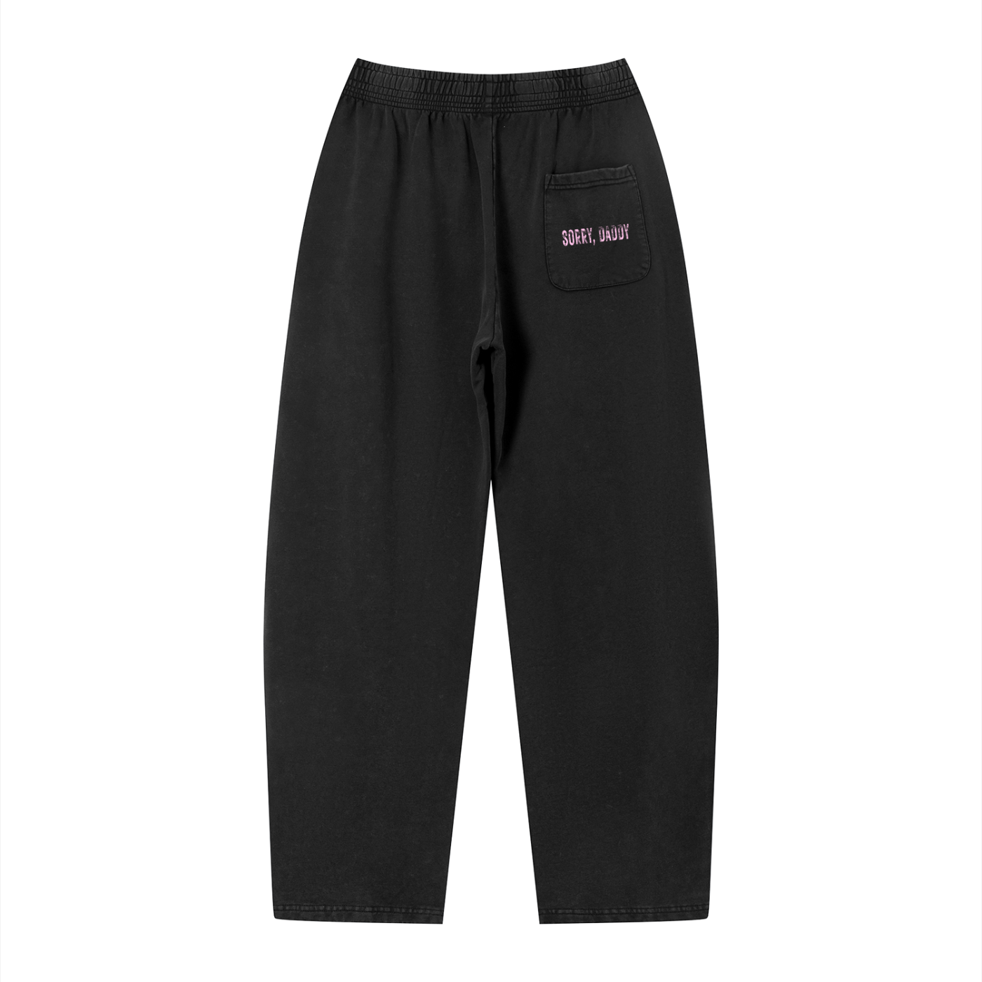 "Pocket, Logo" Unisex Vintage Wash Loose Sweatpants