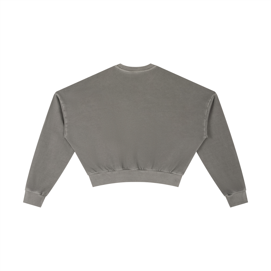 "Backroad Barbie" - Vintage Washed Cropped Sweatshirt