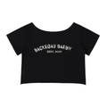 Off-Shoulder Rolled Hem Cotton T-Shirt