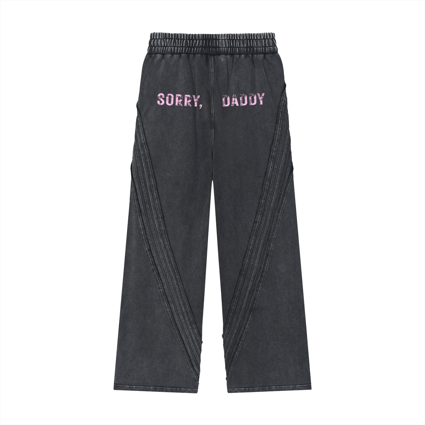 Snow Washed Tape Raw Edge Sweatpants