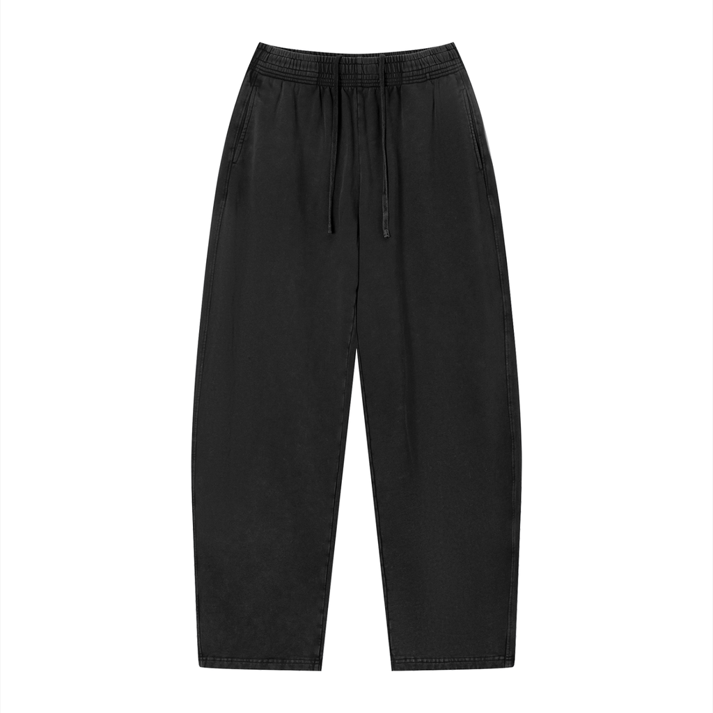 "Pocket, Logo" Unisex Vintage Wash Loose Sweatpants