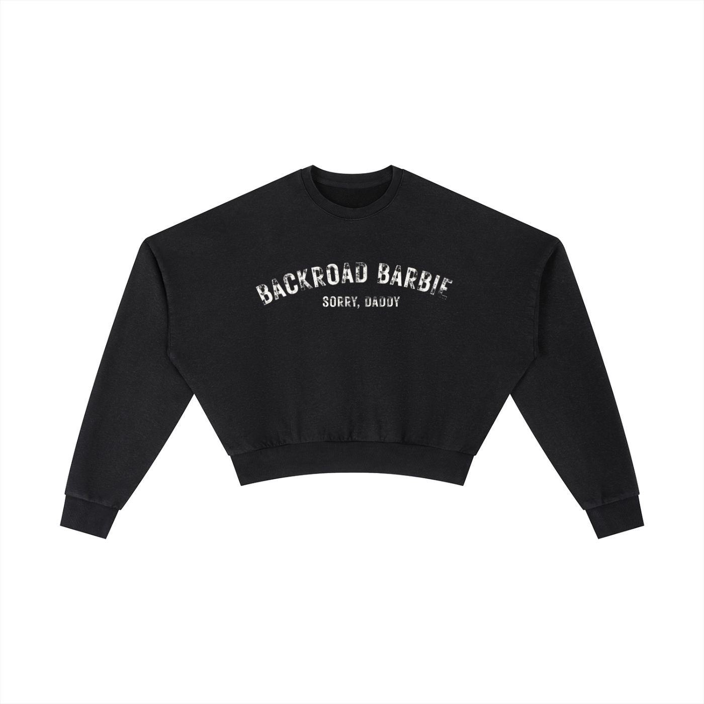 "Backroad Barbie" - Vintage Washed Cropped Sweatshirt