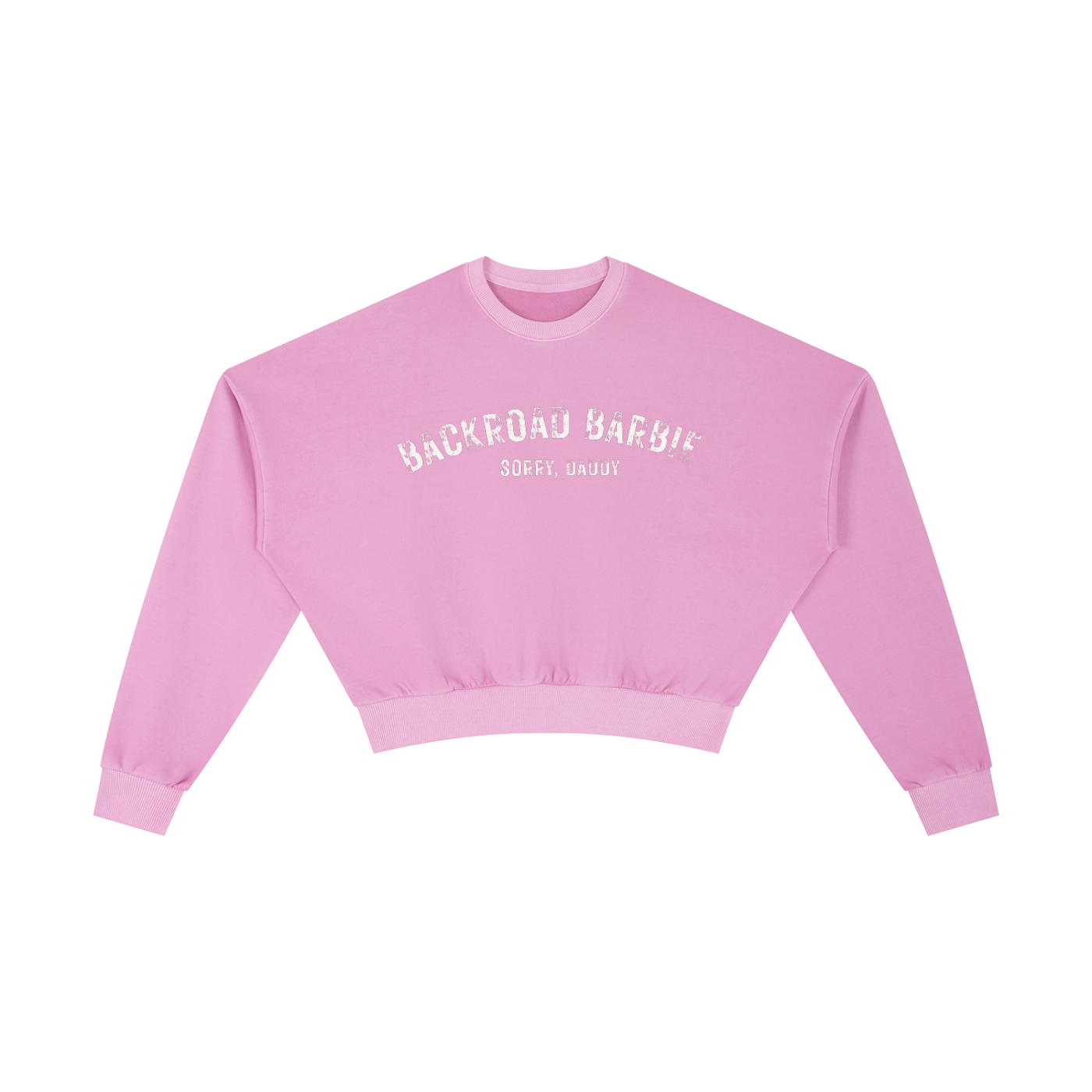 "Backroad Barbie" - Vintage Washed Cropped Sweatshirt